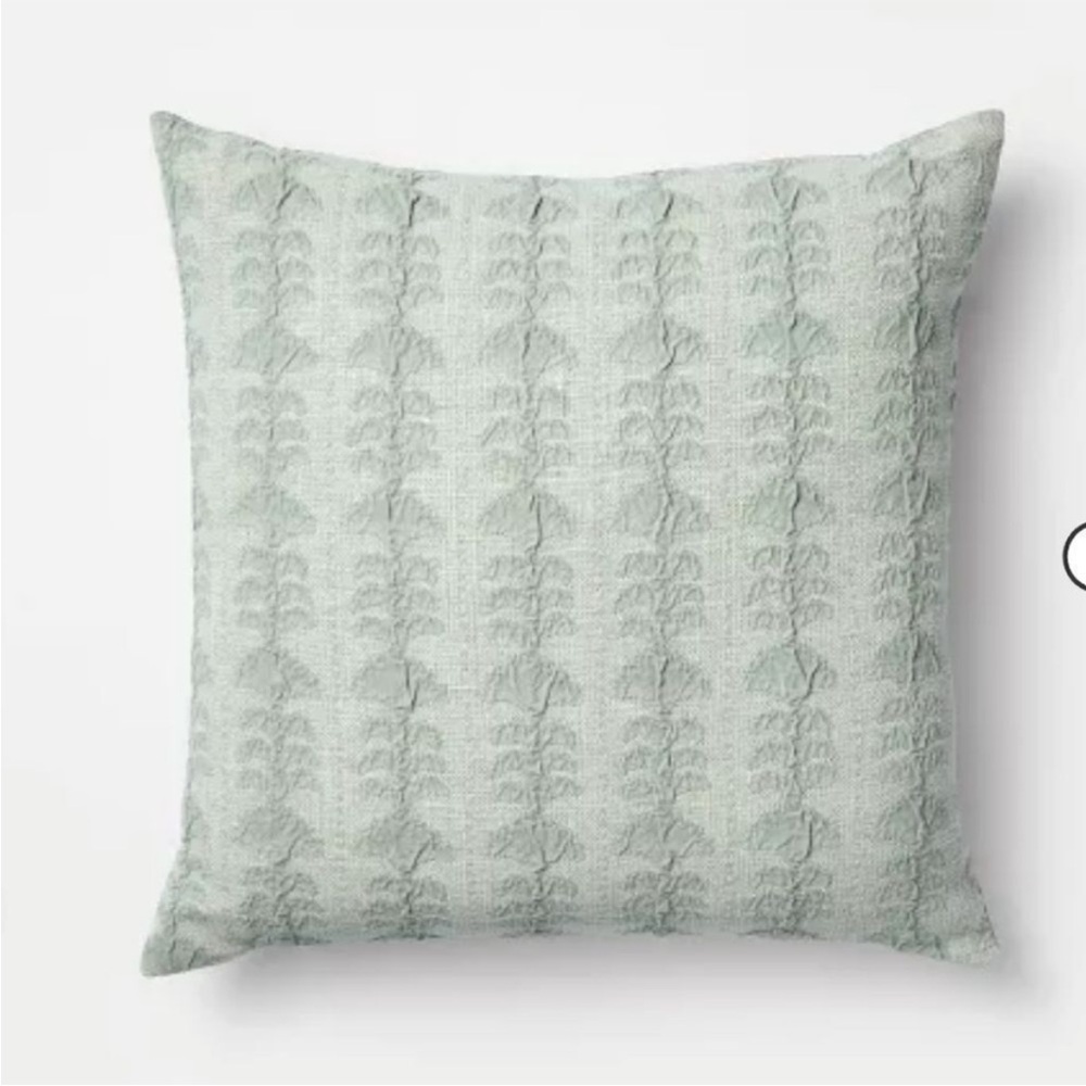 Threshold with Studio McGee  light green  Woven Block Print Pillow
